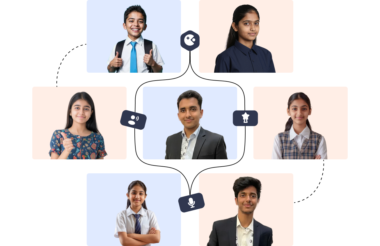 Students learning debate and public speaking